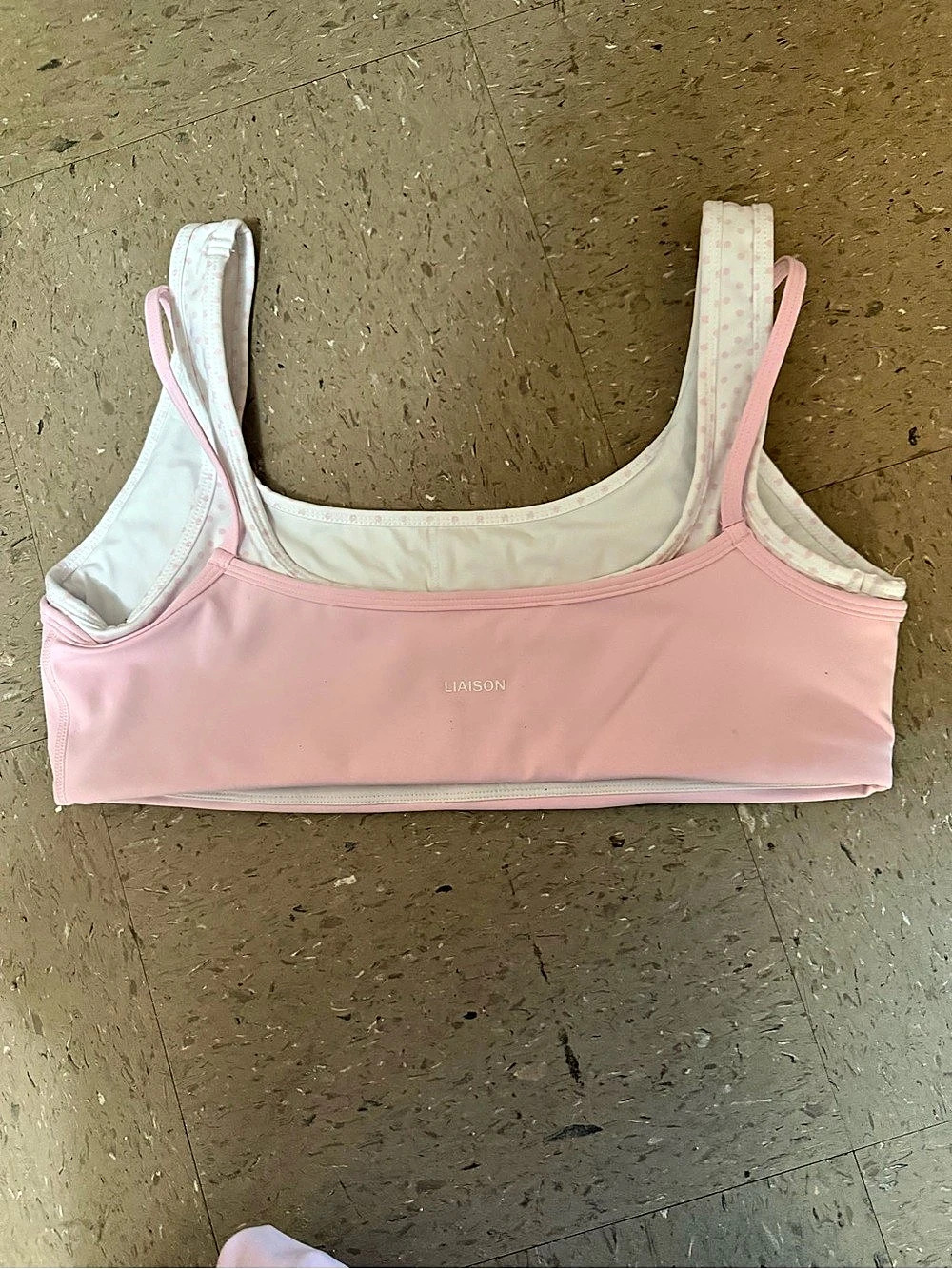 Liaison Women's Double Layer Core Bra in Pink Size XXL Like New